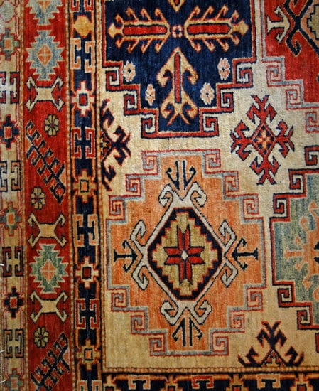 close-up of an area rug